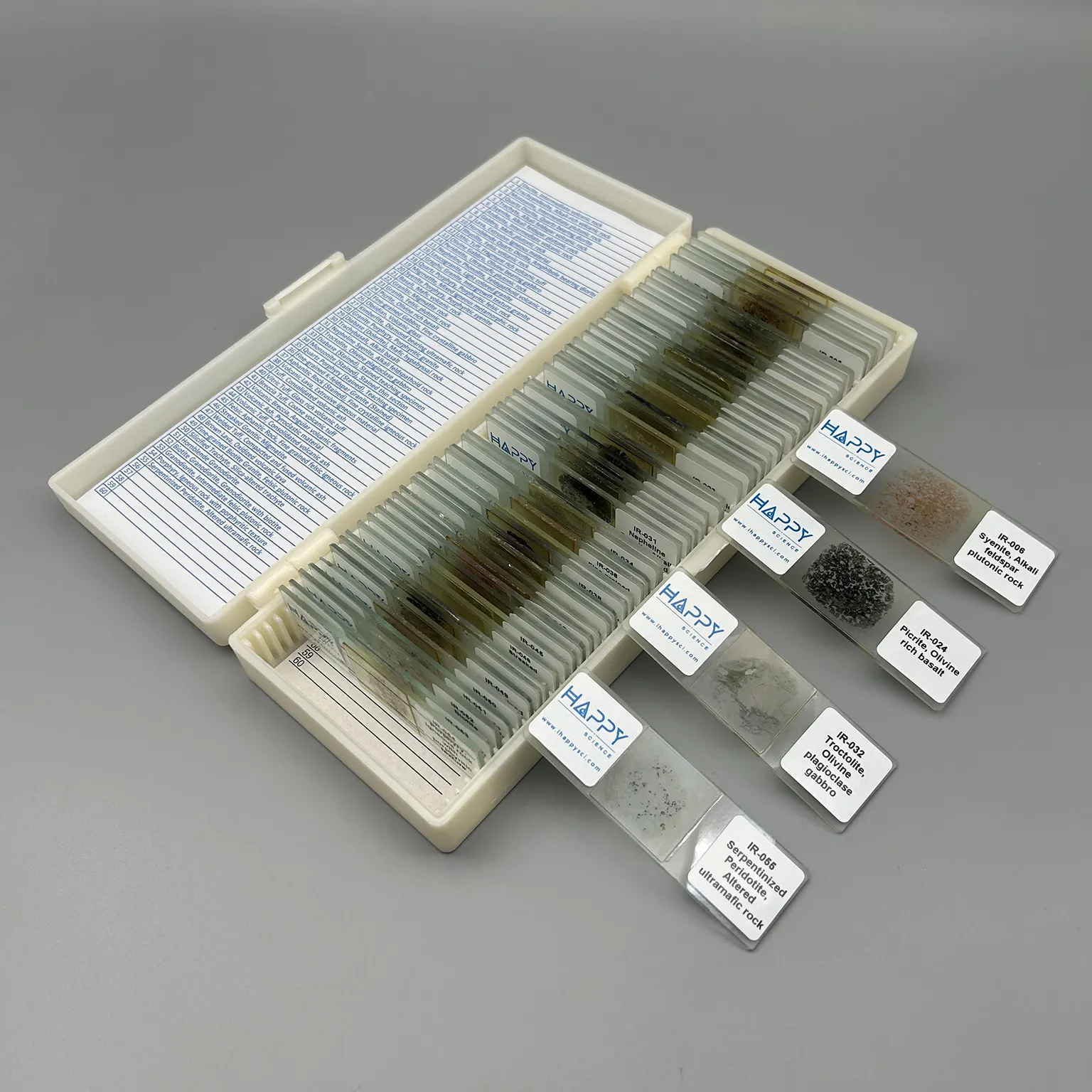 Selected Igneous Rocks Grinding Microscope Slides