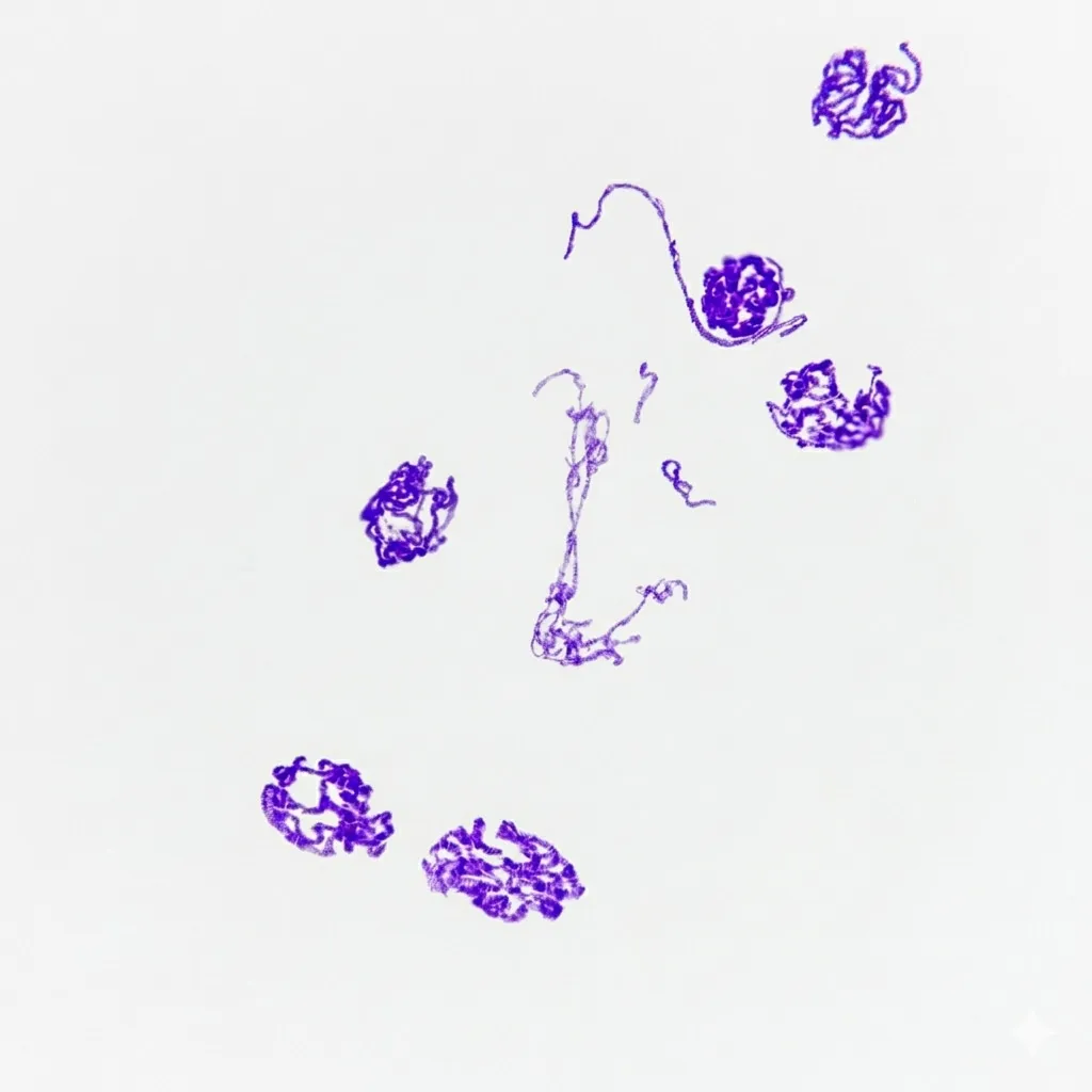 Drosophila Salivary Gland Polytene Chromosomes - Giant Genetics Prepared Microscope Slide